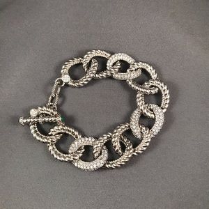 Judith Ripka Cable Link 925 Silver Bracelet